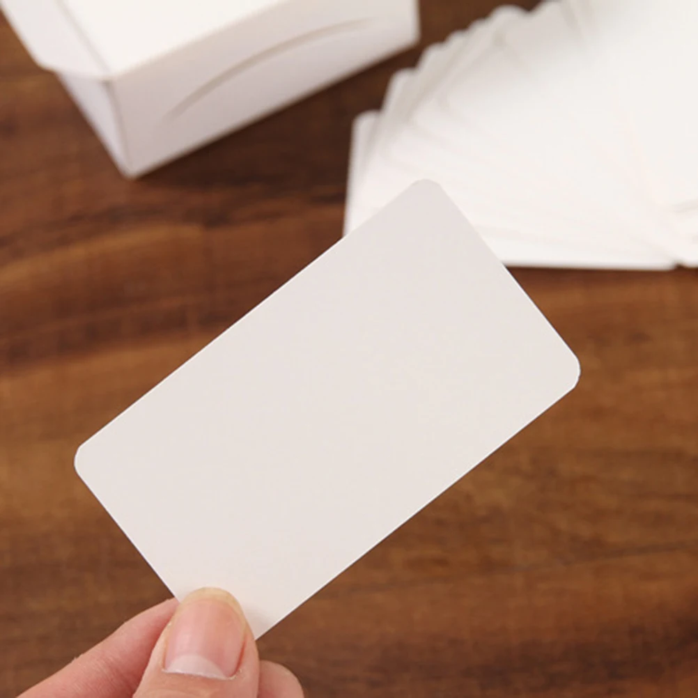 

200 Pcs Blank Greeting Message Memo Pads Kraft Paper Double Sided Writing Student Word Cards DIY Gift Tags