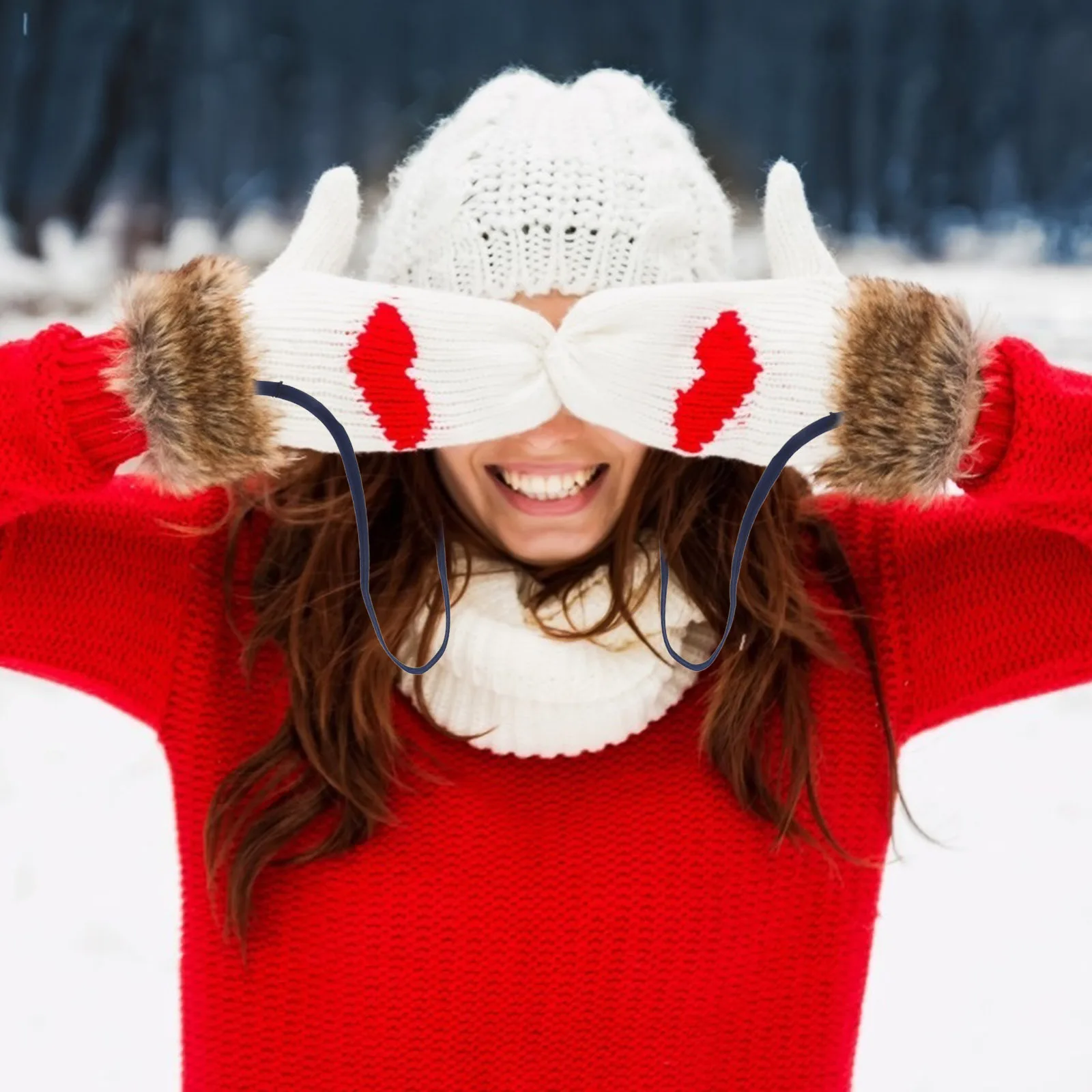 التزلج قفاز حامل كليب مكافحة خسر القفازات حبل للرياضات الشتوية نونسليب قفازات النايلون حزام النشاط في الهواء الطلق الثلوج #6