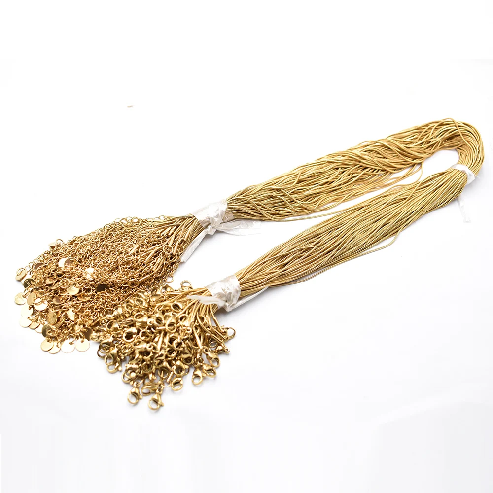 

Wholesale 50pcs/lot 0.9mm stainless steel Fashion Snake Chain Necklace Rope 40cm+5cm Chain Lobster Clasp DIY Jewelry Accessories