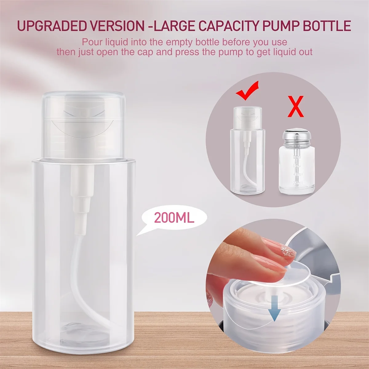 1080 قطعة مناديل أظافر وردية فائقة الامتصاص مع موزع مضخة - مثالية لوصلات الرموش والأظافر الأكريليك والتلميع