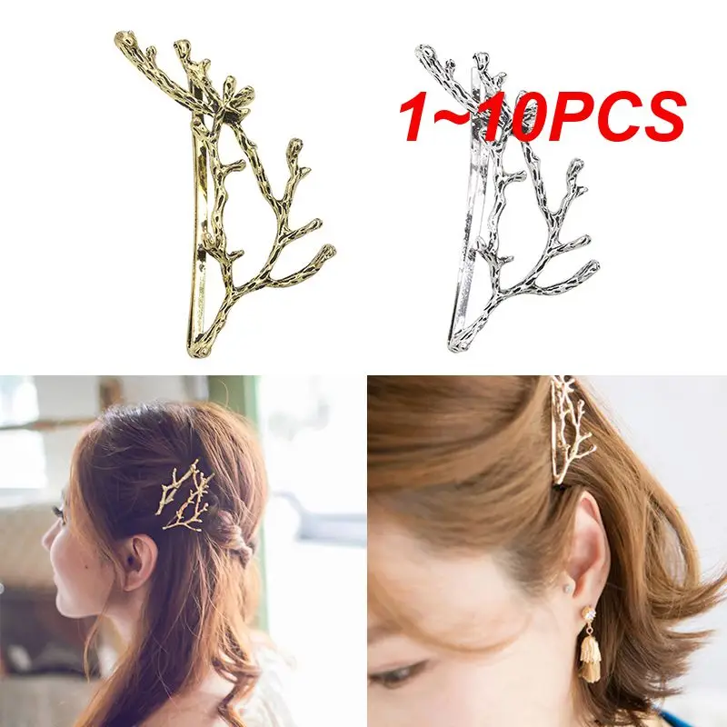 1~10PCS Fashion Hair Clips Women Metal Branch Leaves Hairpins Hair Clip Head Dress Light Weight Easy To Use Hair