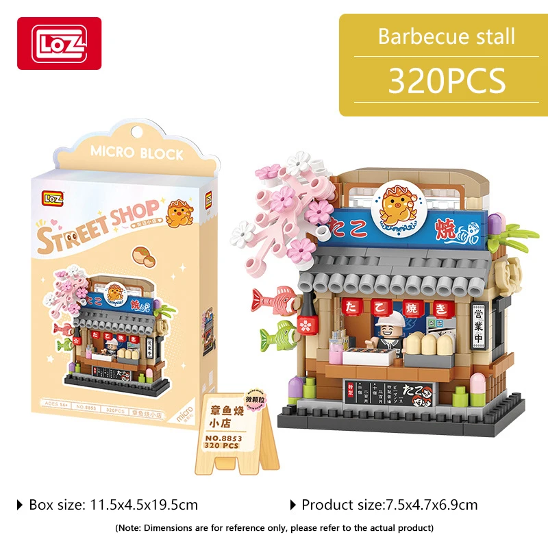 LOZ Mini Creatieve Street View Koffiehuis Winkel Gebouw Blokken Stad Bouwmodel Bouwset Speelgoed DIY Cadeau