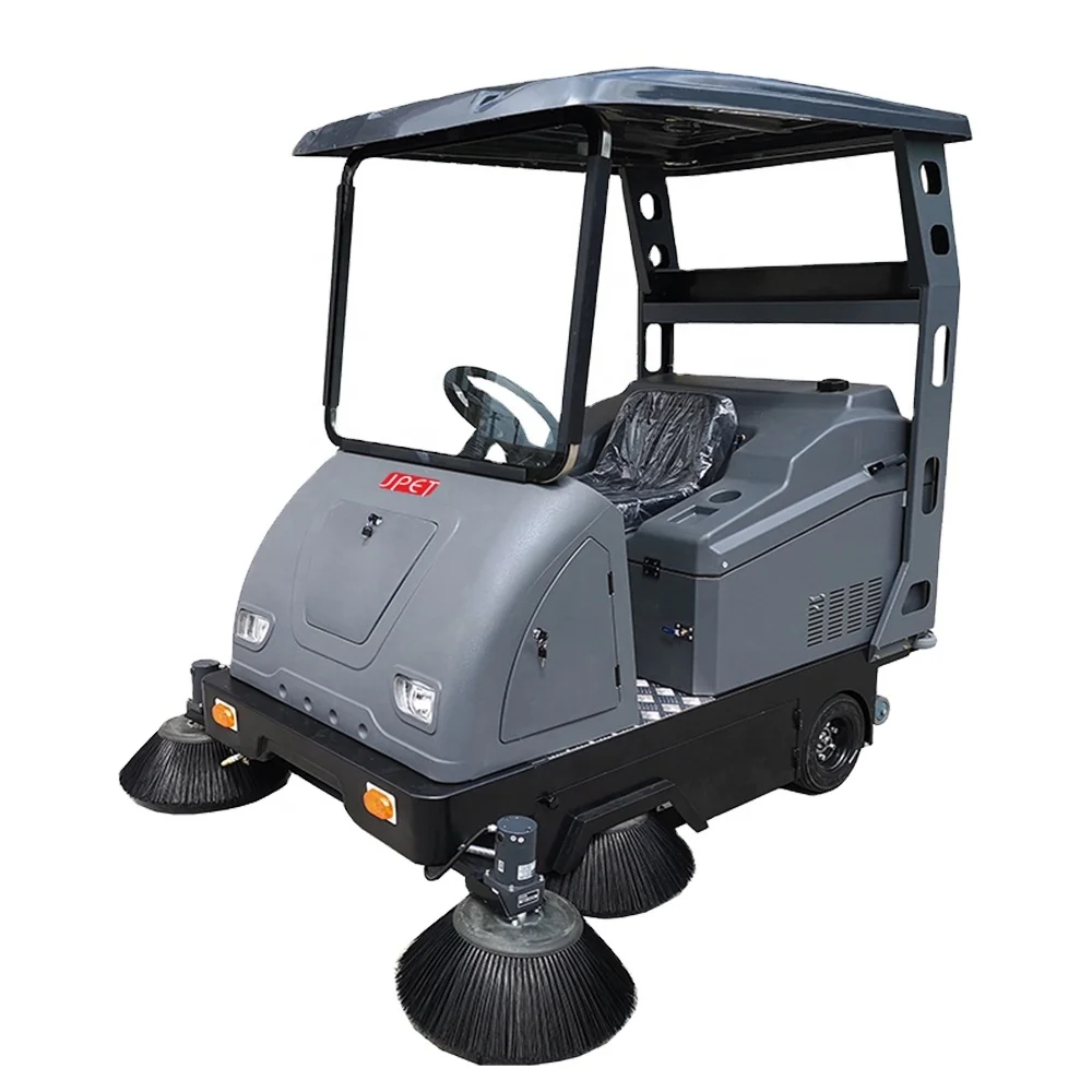 Automatic Electric 180L Ride-On Sweeper 1800mm Road Sweeper For Parking Lot