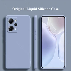 For Xiaomi Redmi 12 Original Liquid Silicone Case Redmi 12 Cover Funda Coque Shell Soft TPU Phone Bumper For Xiaomi Redmi 12