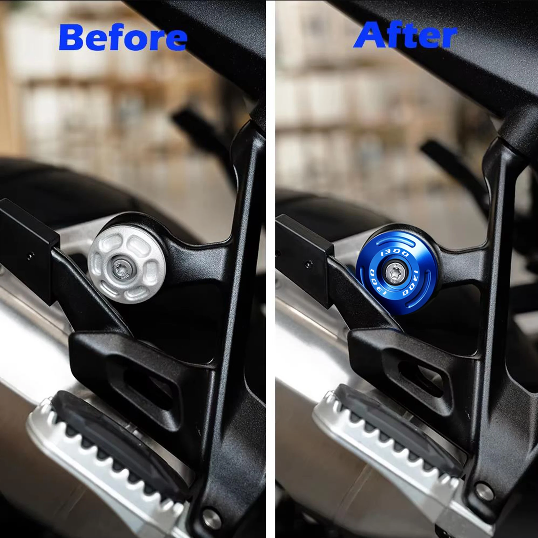 For BMW R1300GS R1300RT R 1300 GS RT R1300 Adventure Motorcycle Accessories CNC aluminum Exhaust Support Screw Cover Cap Guard R