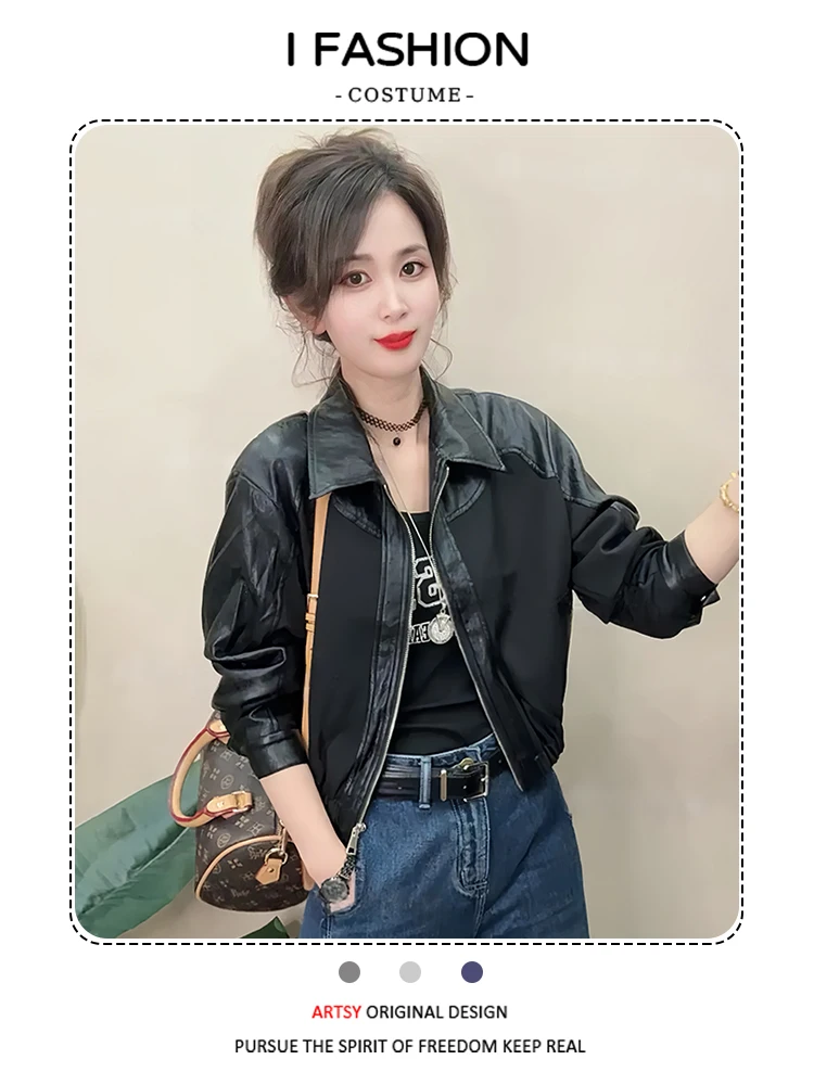 

Ранняя осень, уникальный супер слинг, женский джинсовый джинсовый джинт, свободный утягивающий универсальный ор, повседневный цвет на молнии