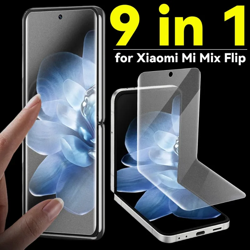 9in 1 Flexible TPU Screen Protectors for Xiaomi Mi Mix Flip Hydrogel Film Front Back Full Coverage Protective Cover Films