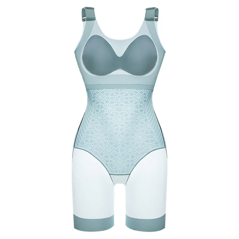 10D Cool Feeling Sexy Underwear Adjustable Shoulder-Strap Sexy Corset Removable Padded Open Butt Slimming Waist Silky Lingeries