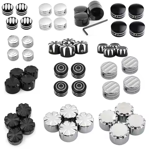 Motorcycle Spark Plug Head Bolt Cap Cover Plug Black/Chrome For Harley Twin Cam Touring 1999-UP Sportster XL 883 1200 48 72