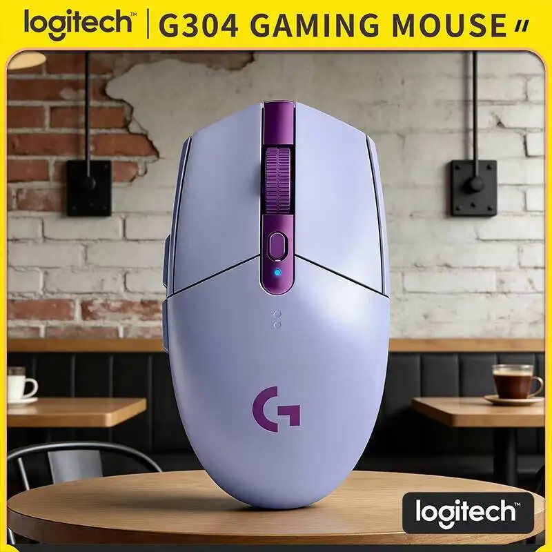 

Игровая мышь Logitech G304, беспроводная 2,4 ГГц, 12000 DPI, 6 программируемых кнопок, легкая (91 г) для длительных сеансов
