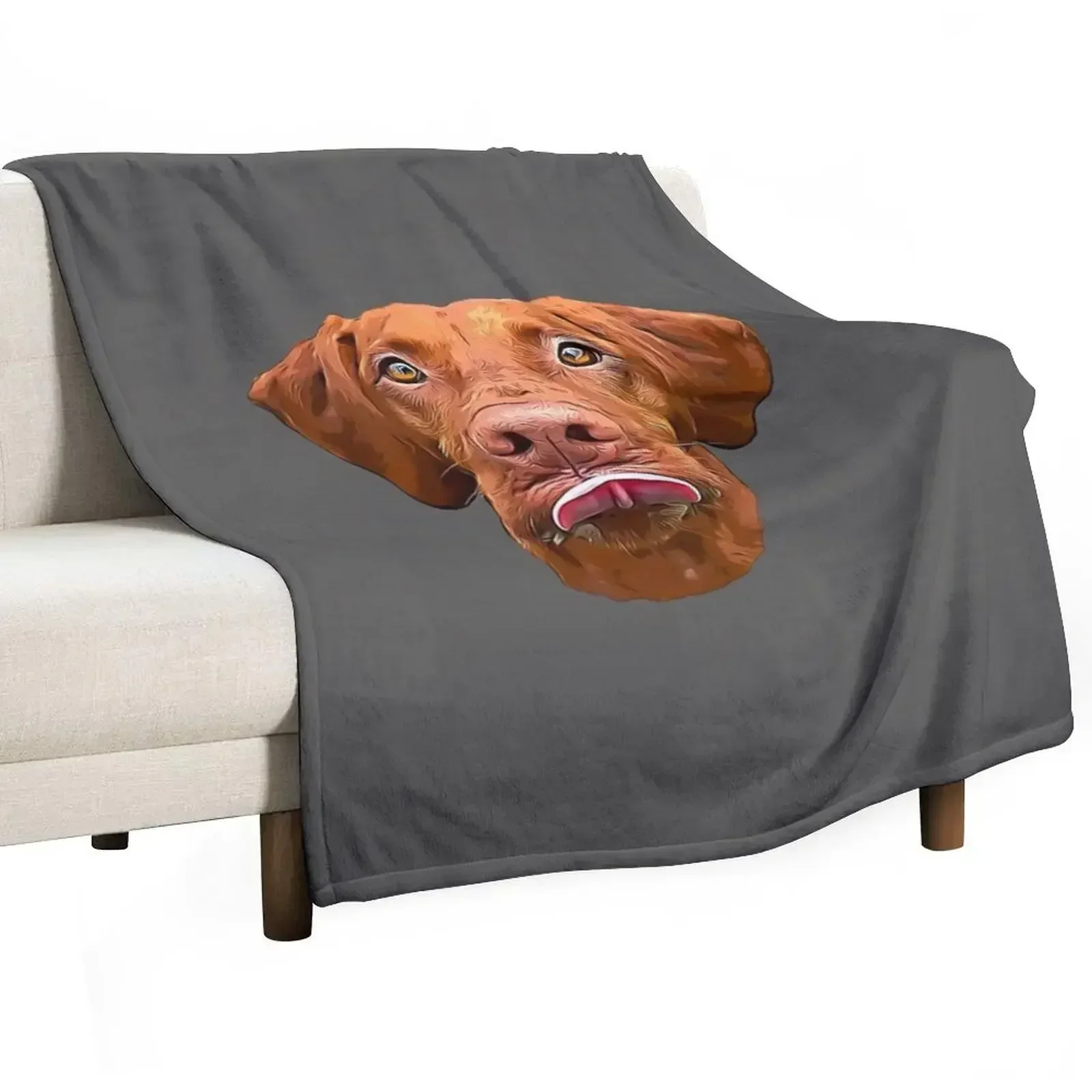 

Hungarian Vizsla - Cute Face! Throw Blanket sofa bed Summer Beddings Luxury Blankets