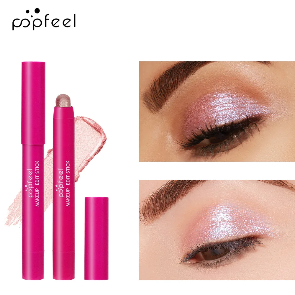 Best-Selling Popfeel Highlight Eye Shadow Stick Make Up Bold Colour Payoff Metallic Finish Chroma Crayon Eyeshadow Cosmetic New