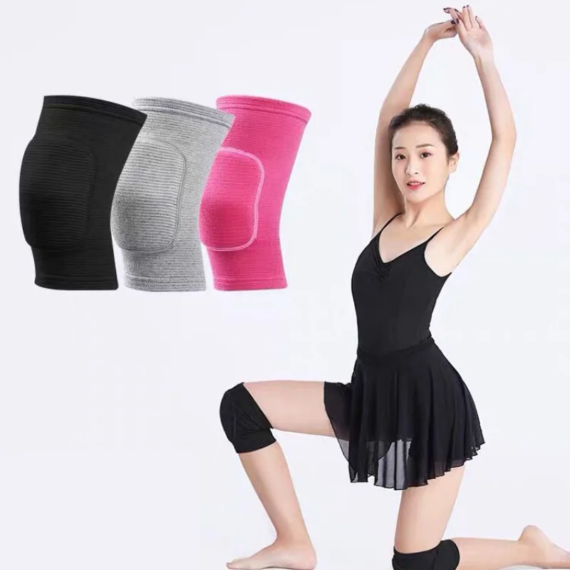 

1 Pair of Knee Pads Adult Running Sports Knee Pads Support Braces Elastic Yoga Compression Knee Pads Thickened Sponge Breathable