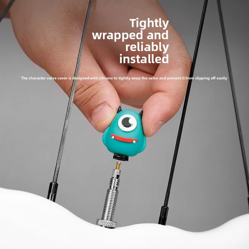 Creative Cartoon Silicone Bicycle Valve Cap Waterproof Air Nozzle Cover For Road Mountain Bike Cute Cycling Decoration Accessory