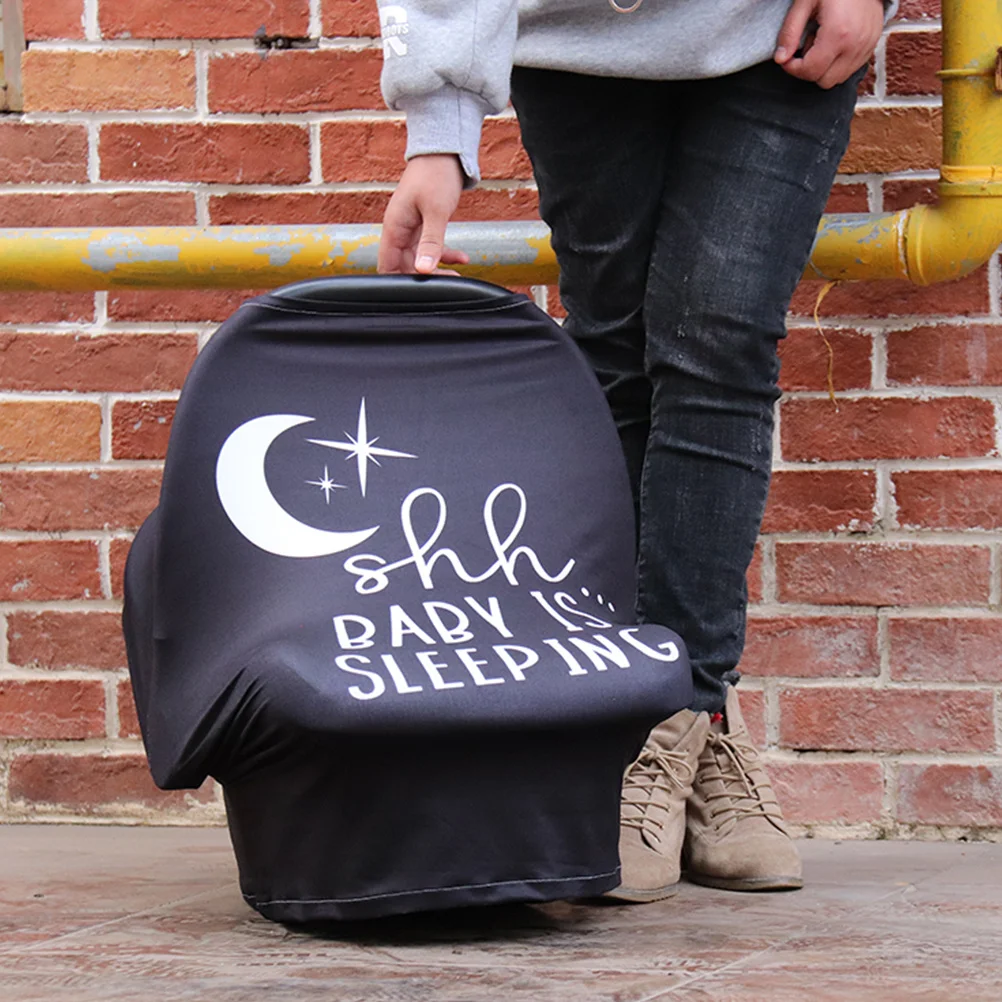 

Carseat Canopy For Infant Cover For Baby Car Breathable Lightweight Stroller Car Seat Cover Infant Scarf Protector Black