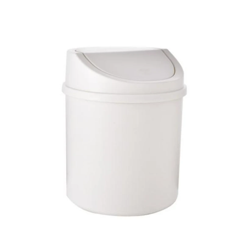 Mini Waste Bin Desktop Home Garbage Basket Table Trash Can Swing for Home Office Table Trash Can Small Waste Bin Office Supplies