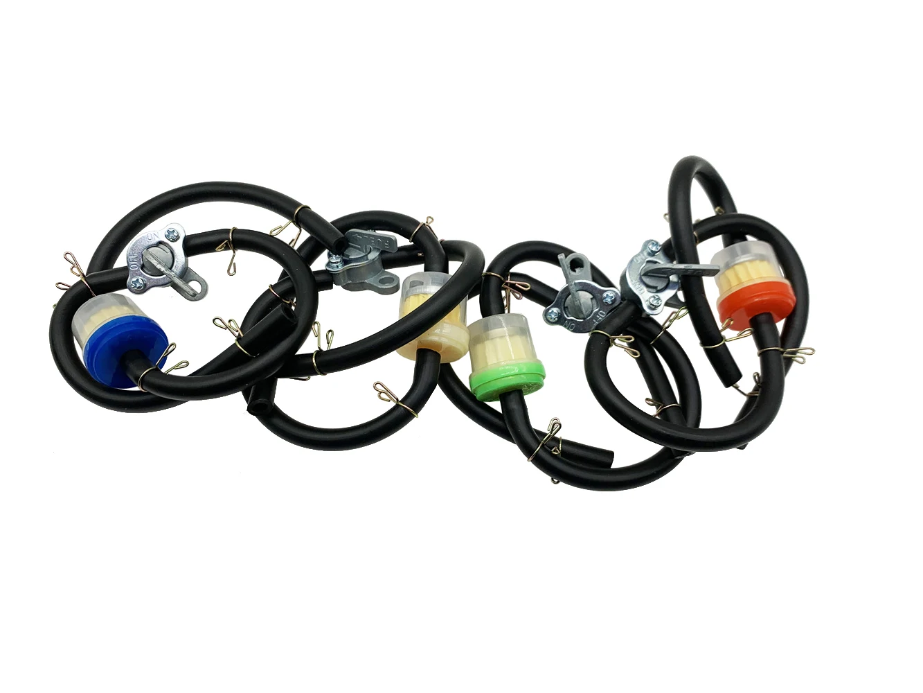 

6MM Motorcycle Dirt Bike ATV Scooter Fuel Tank Petcock Valve Switch Inner Filter Gasoline Petrol Line Hose Tube Clips 50-200CC