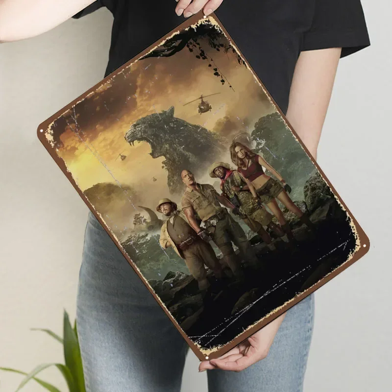 Jumanji الفيلم الكلاسيكي المعادن المشارك الديكور غرفة المعيشة ديكور الرجال تخصيص معدن القصدير علامات ل جدار الفن الديكور الرجعية #3