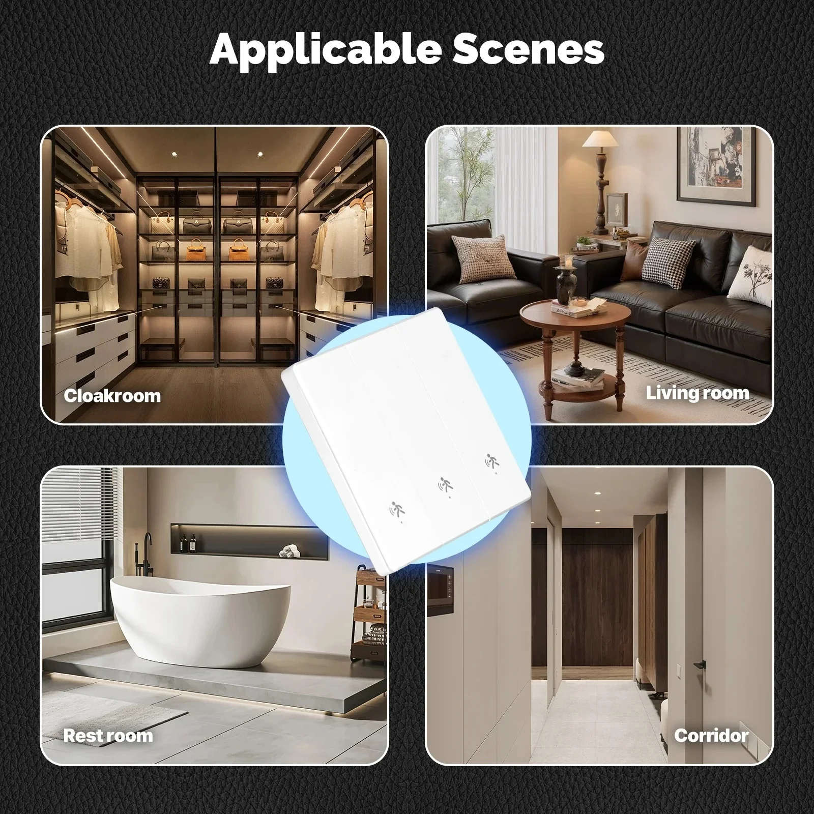 MOES Tuya ZigBee Smart Human Presence Radar Sensor Wall Light Switch mm Wave Neutral Wire Optional Works With Alexa Google Home