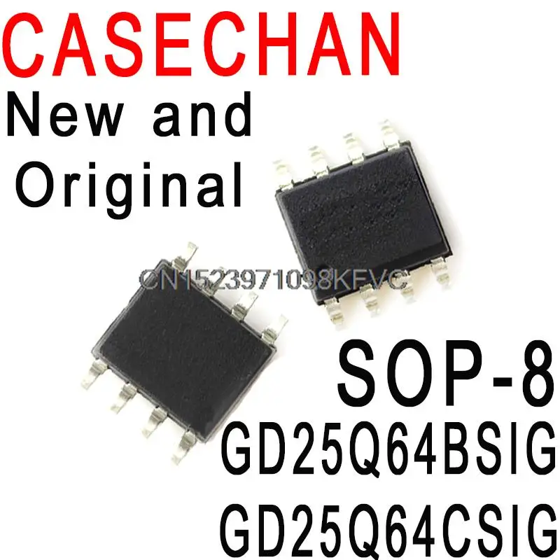 5PCS New and Original 100% Quality   GD25Q64  25Q64 SOP-8 SMD 64Mbit  memory IC chip In Stock  GD25Q64BSIG GD25Q64CSIG