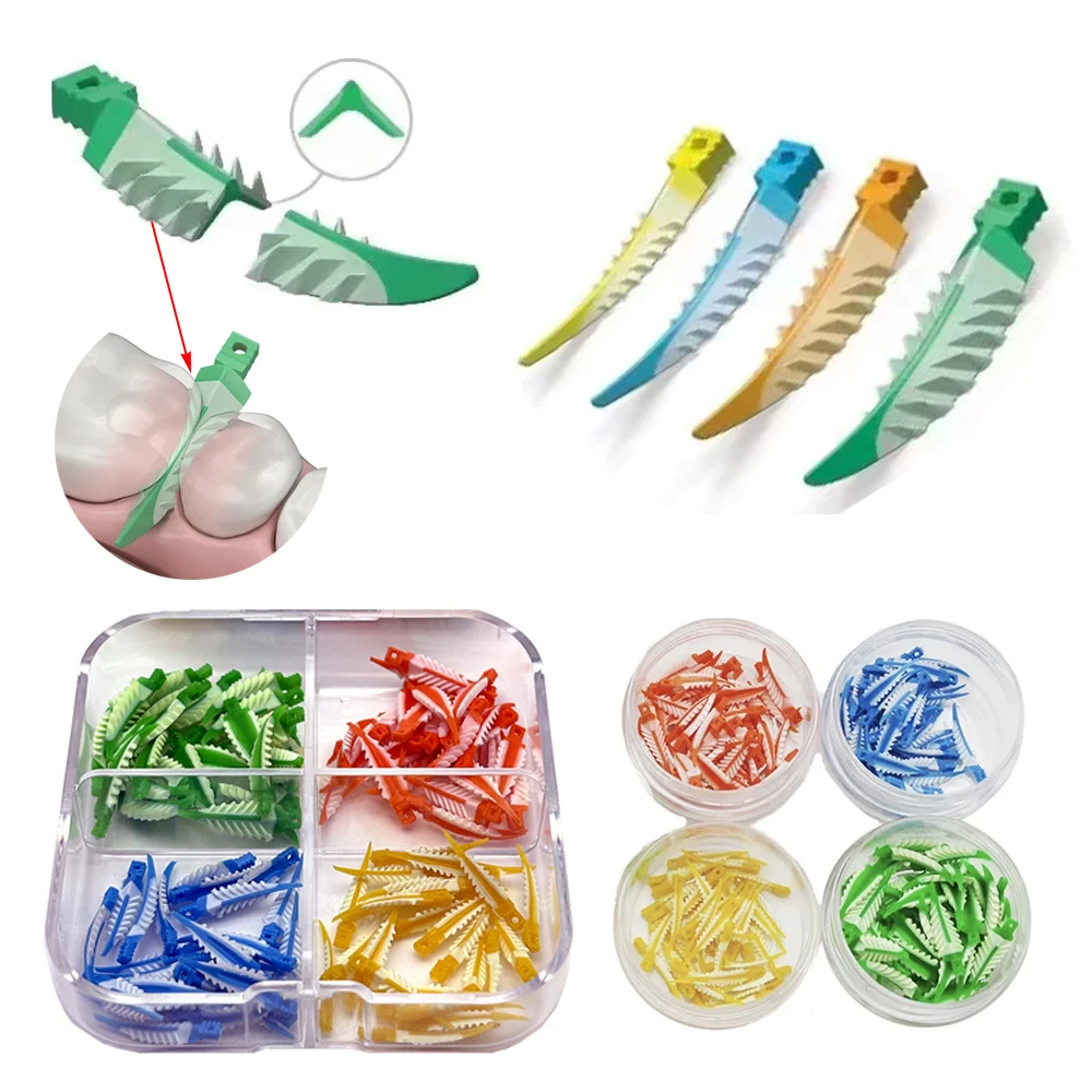 Dental Silicone Interdental Wedges Adaptive Sealing Composite Wedges Dentist Materials for Tooth Restoration