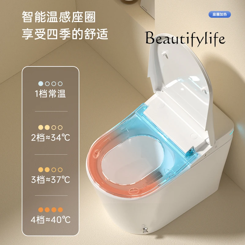 Seat heating household with water tank No water pressure limit Light smart toilet Siphon kick type