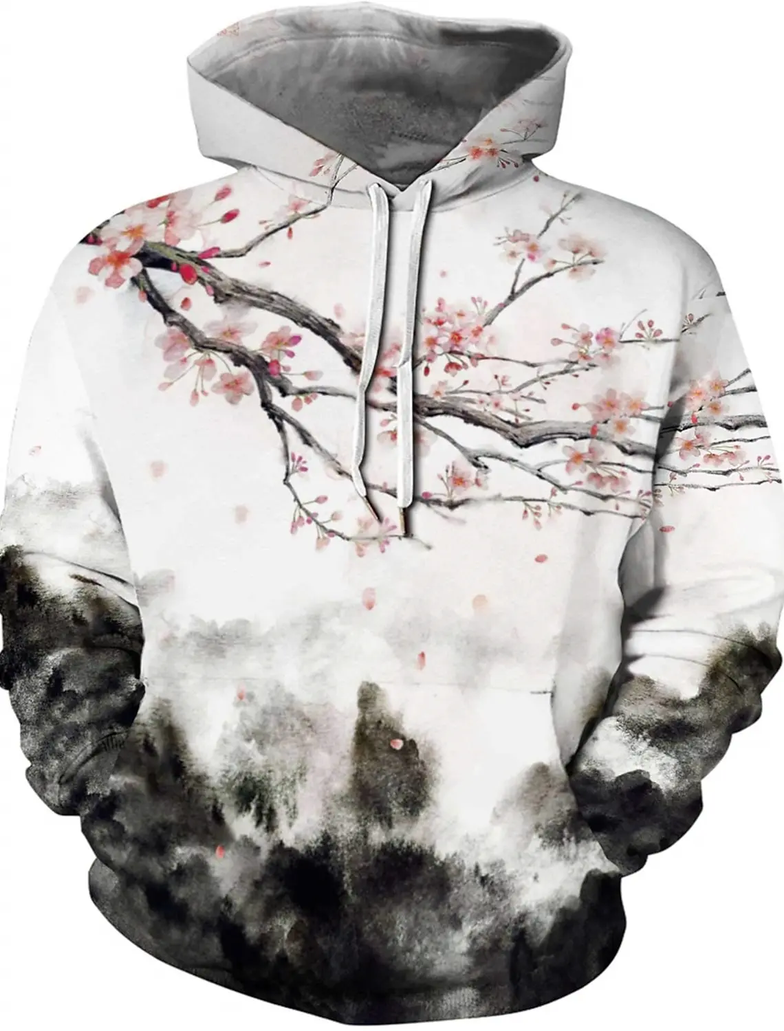 2024 New Fashion, Casual, Daily 3D Printing, Splash Ink, Artistic Conception Painting, Pullover Couple Sweatshirt, Comfortable