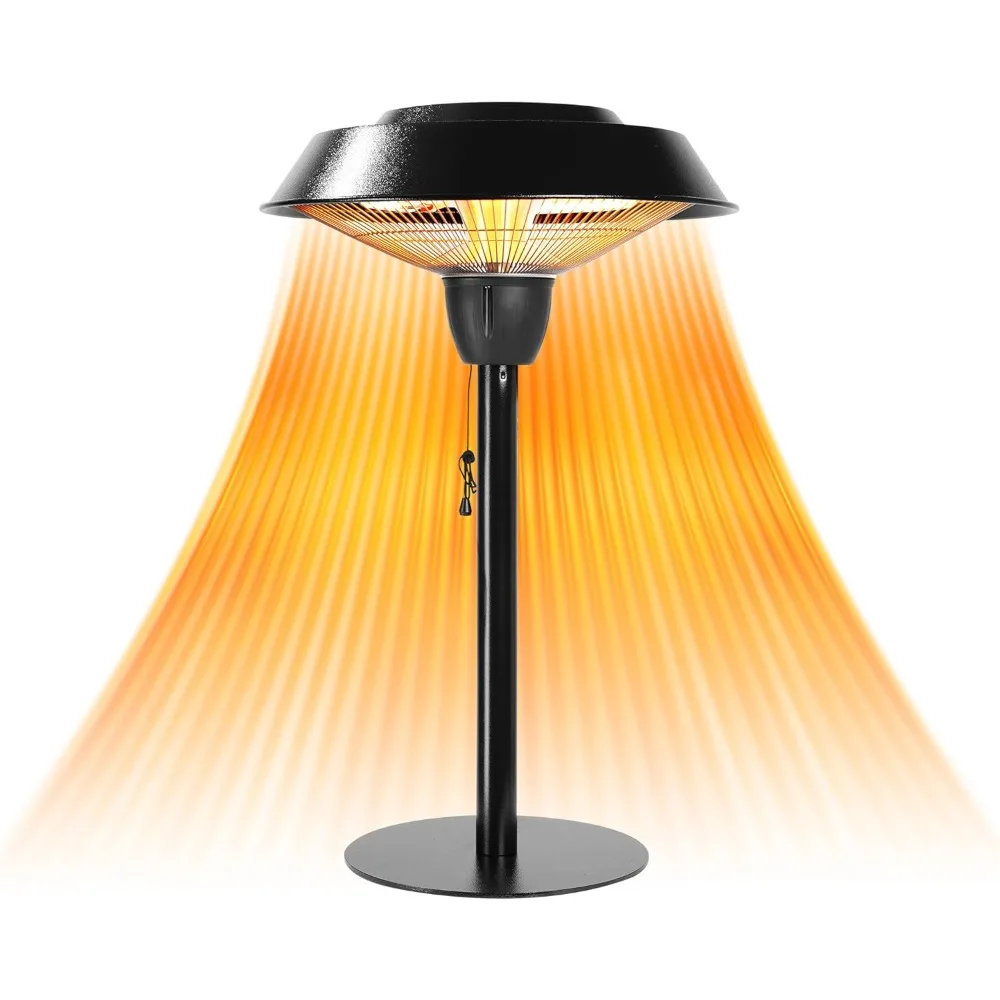 

Patio Outdoor Heater, Electric Tabletop Heaters Tip-Over Protection, IP44 Waterproof, 1500W Infrared Patio Heater, Hammered