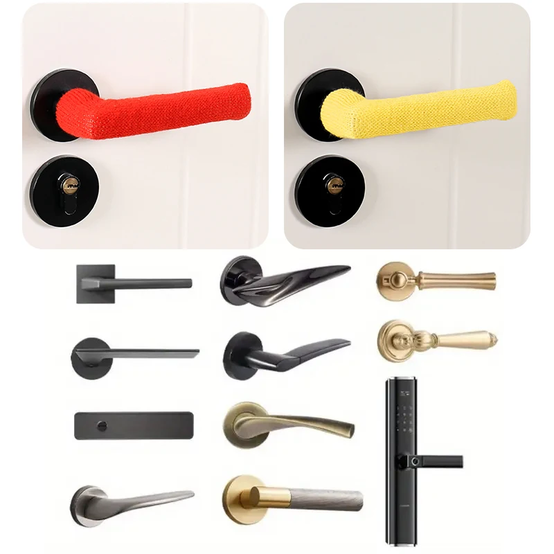 Soft Refrigerator Door Handle Cover Protective Elastic Fridge Door Handle Cover Warmer Safety Door Knob Covers Winter