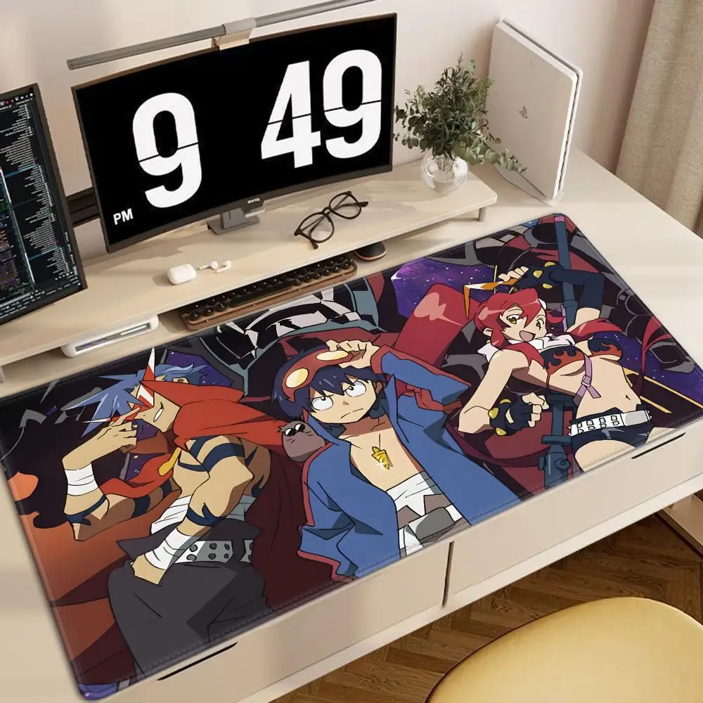 

Gurren Lagann Mouse Pad Pc Gamer Cabinet Keyboard Tengen Toppa Mat Computer Anime Deskmat Gaming Accessories Table Mousepad XXL