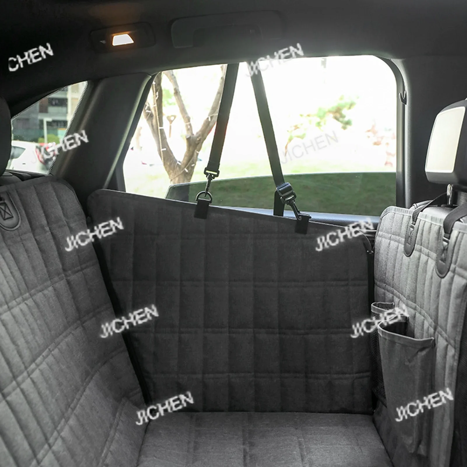 

ZQ Dog Car Back Seat Cover Waterproof Oxford Cloth Breathable Mesh Design Pet Car Cover For Dogs Cats Pet Dog Car Cover