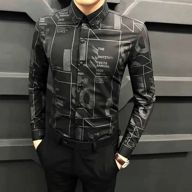 

Autumn New Men's Printed Shirt