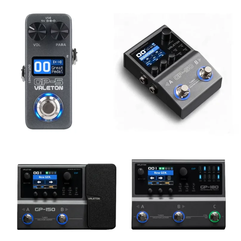 Valeton Guitar Multi Effects Processor GP150 GP180 Digital Bass Effect Pedal With Drum Machine For Stage Performance