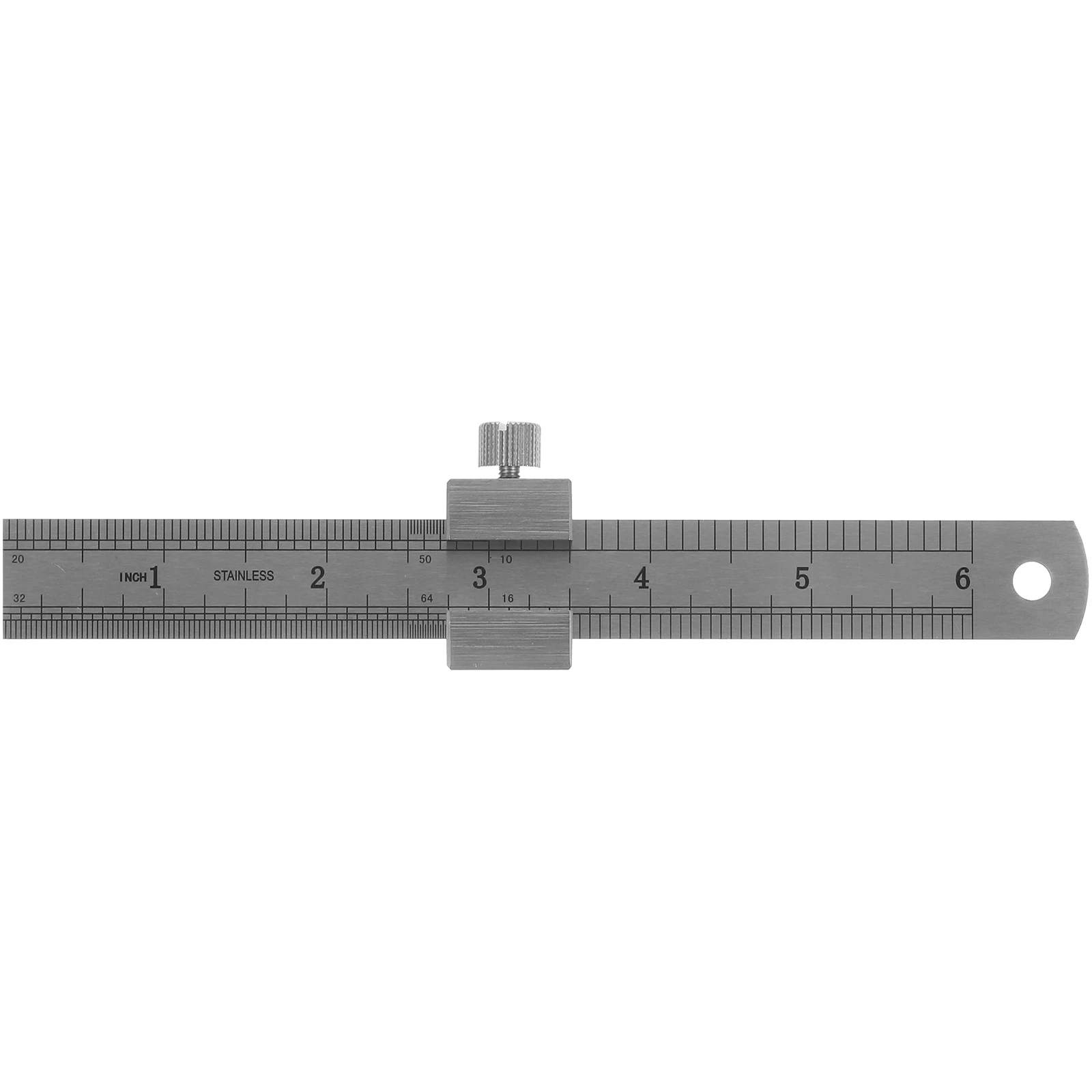 Stainless Steel Ruler Thickened Ruler Positioning Block Precision Measuring Ruler With Ruler Stopper Practical Tool For Schools