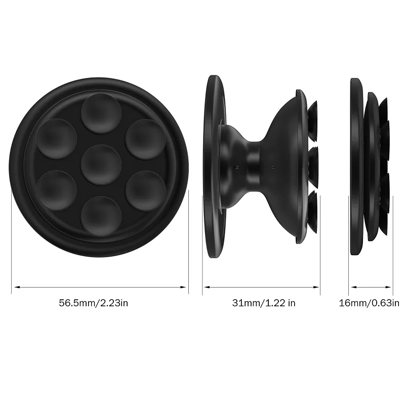 Round Silicone Suction Pad Mobile Phone Holder For Samsung iPhone Adhesive Finger Grip Stand Sticker Suction Cup Phone Holder