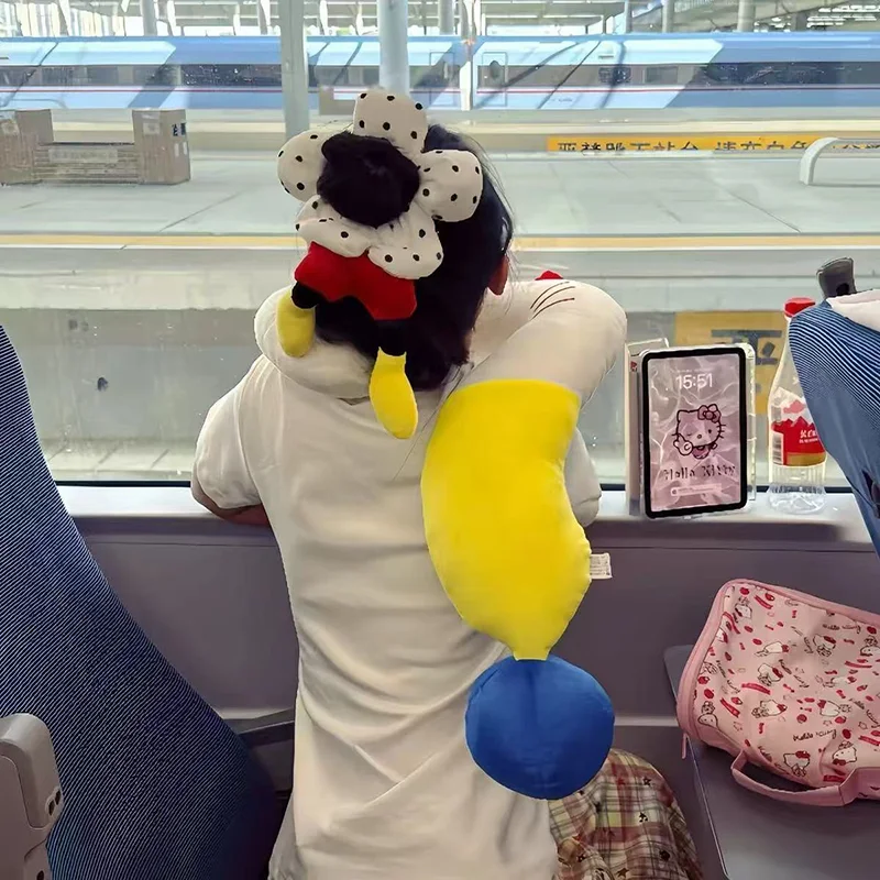 Hello Kitty Cartoon Question Mark Shape Hug Pillow Cute Neck Pillow Bedroom Decorations Travel Supplies Christmas Gift