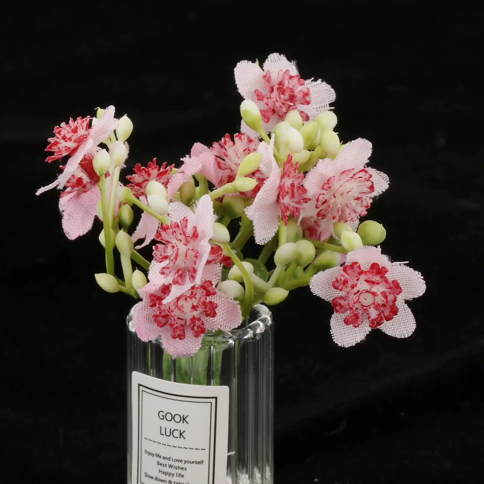 

Jasmine Flower Dollhouse Decoration Plastic Miniature Green Plant Ornament for Shooting Props Scene