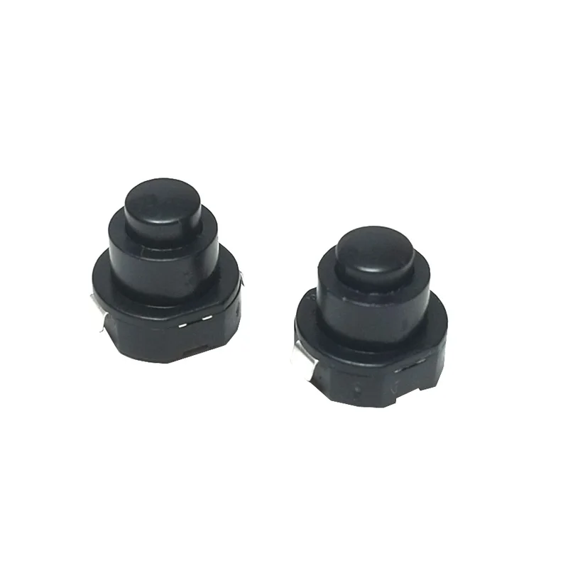 10Pcs Black Flashlight Switch Torch Power Supply Push Button Switch DC 30V 1A 10mm x 10mm Self-Locking Switches ON-OFF