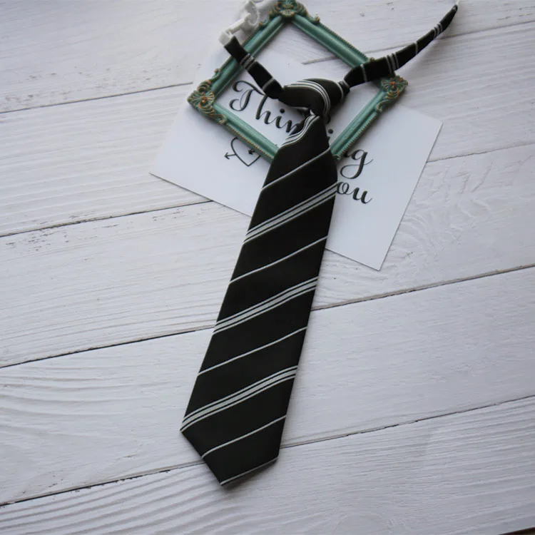 Simple Daily Fashion Striped Tie Shirt Accessory College Style Tie for Both Boys and Girls Tie Casual and Easy To Wear image 3