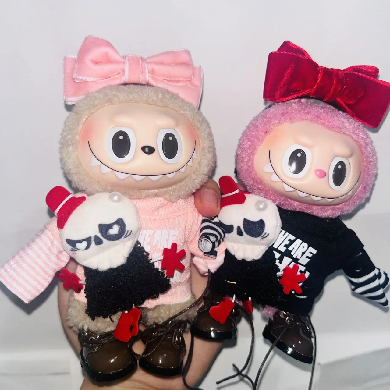 For 17cm Labubu Clothes Zimomo Clothes Crybaby Clothes Mokoko Love 17cm Doll Tears Cute Doll Clothes Vinyl Keychains Clothes 