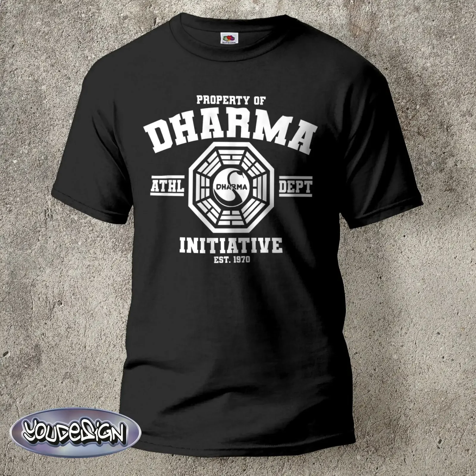 Property of Dharma T Shirt Initiative Oceanic Lost Airline Fan Fun S 5XL vintage Washed Soft designer clothes Stretched