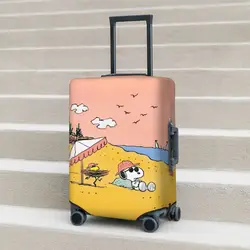 MINISO SNOOPY Cartoon Anime Suitcase Cover Holiday Travel Elastic Luggage Supplies Protection