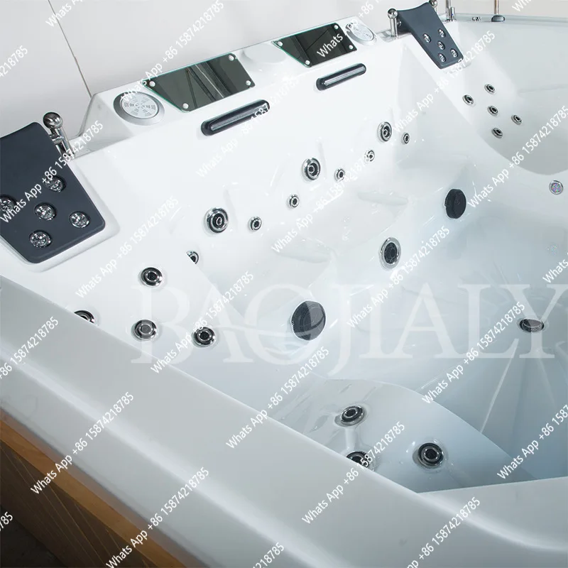 Kk Multi-person Massage Large Bathtub Outdoor Acrylic Constant Temperature Heating Surf Massage Bath Hot Spring Bath Manufactur