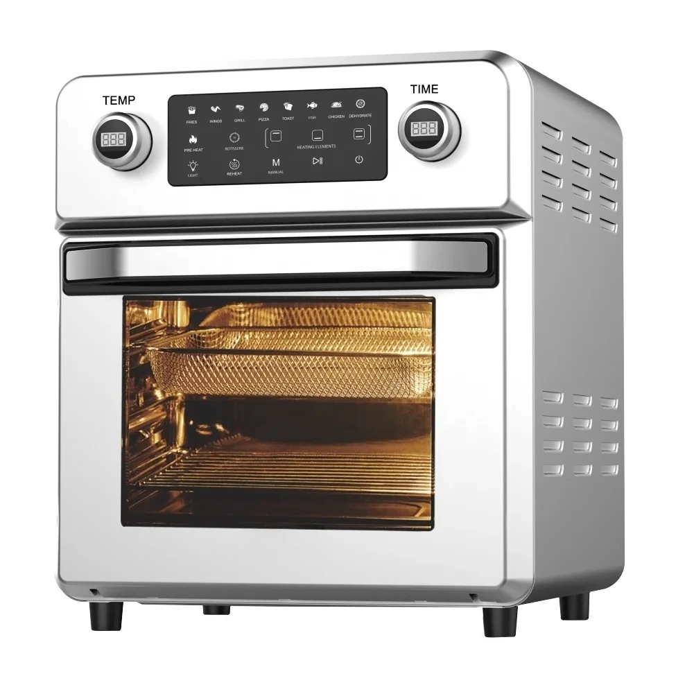 2021 New Stainless Steel Air Fryer Oven Electric Square PFA Digital Control Stainless Steel or Painting Color