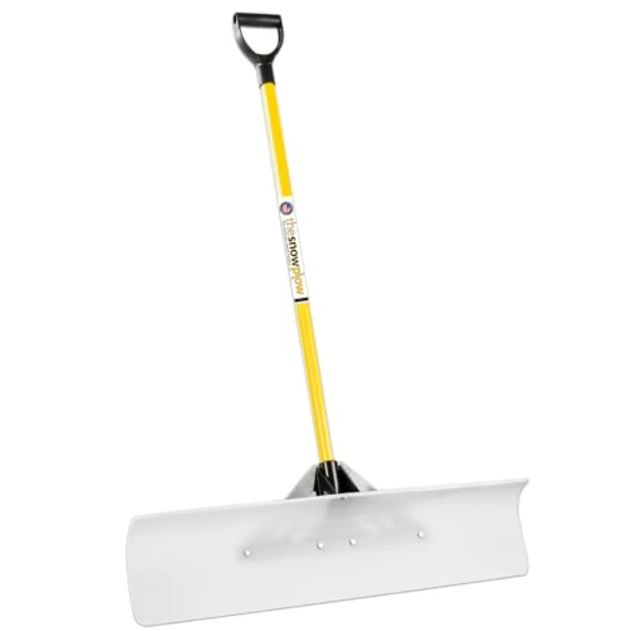 

36 Inches Snow Pusher for Winter Use Heavy Duty Steel Construction Black Finish Efficient Snow Removal with Adjustable Handle