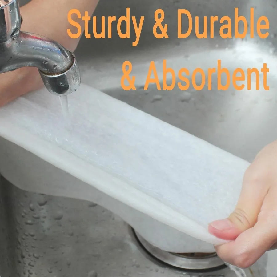 Asciugamani di carta di bambù di ricambio 4 rotoli 80 fogli Asciugamani di carta riutilizzabili lavabili resistenti per cucina e uso quotidiano 11x1