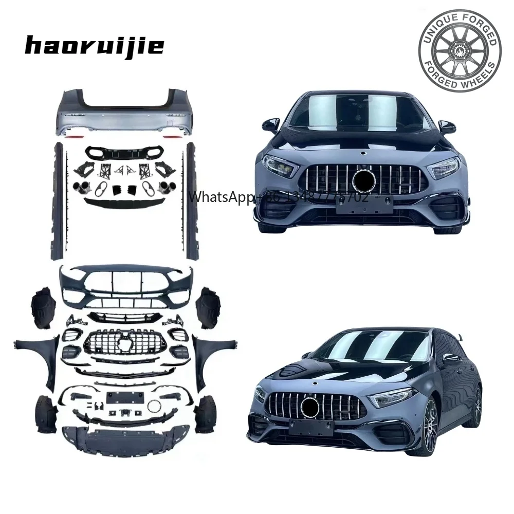 New style OEM Fitment A45 for AMG Wide Body for Benz A-Class W177 2019-2024 Hatchback W177 Wide Body Facelift Bumper