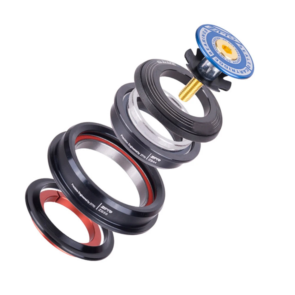 

MTB 1 1/8"-1 1/2" Threadless Tapered Tube Fork Straight Tube Bicycle Headset Bike Headset ZS44 ZS56 Sealed Bearing