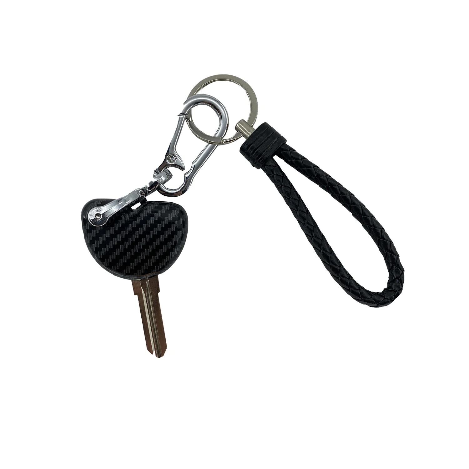 Carbon Fiber Keychain Key Ring Uncut Blank Blade Key For Vespa Piaggio 3VTE Fly 125 250 300 GTV VESPA LXV150 GTS250 GTS300