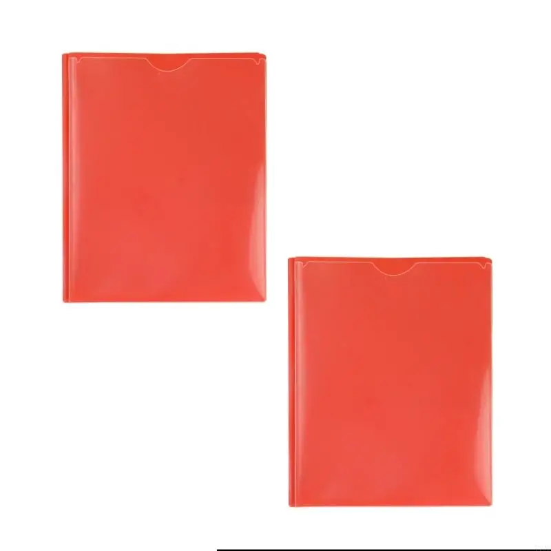2Pcs Letter Size File Paper Bag with Two Pockets and 3 Prongs 237x295mm Document Organiser for Office School Supplies 77JC